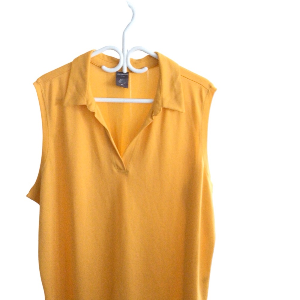 Joe Fresh Gold Sleeveless Polo Blouse